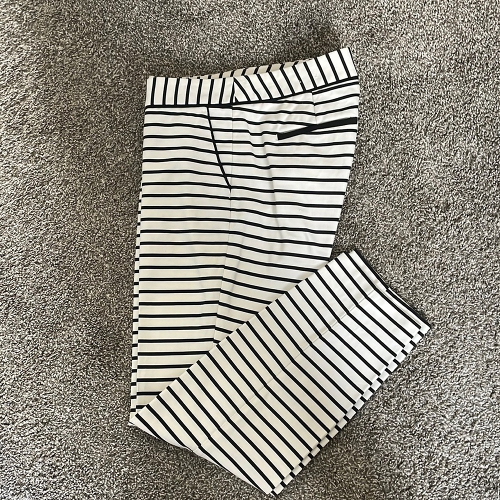 Express journalist striped pants